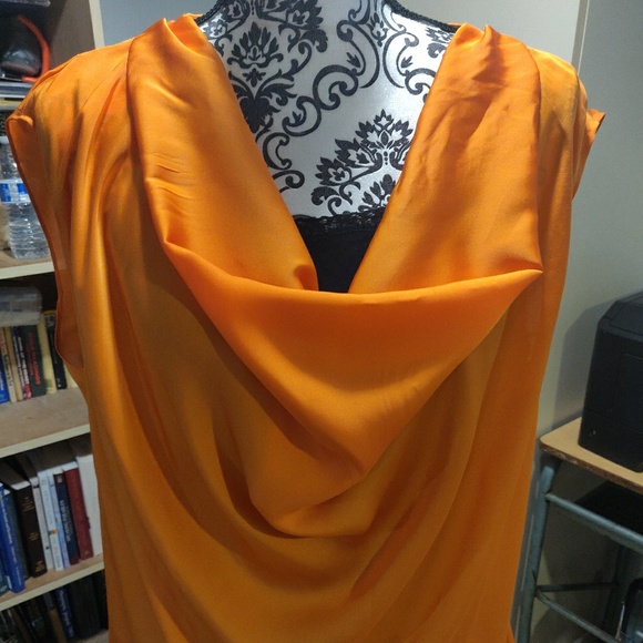 MICHAEL Michael Kors Tops - Michael Kors Orange Cowl Neck Sleeveless Blouse